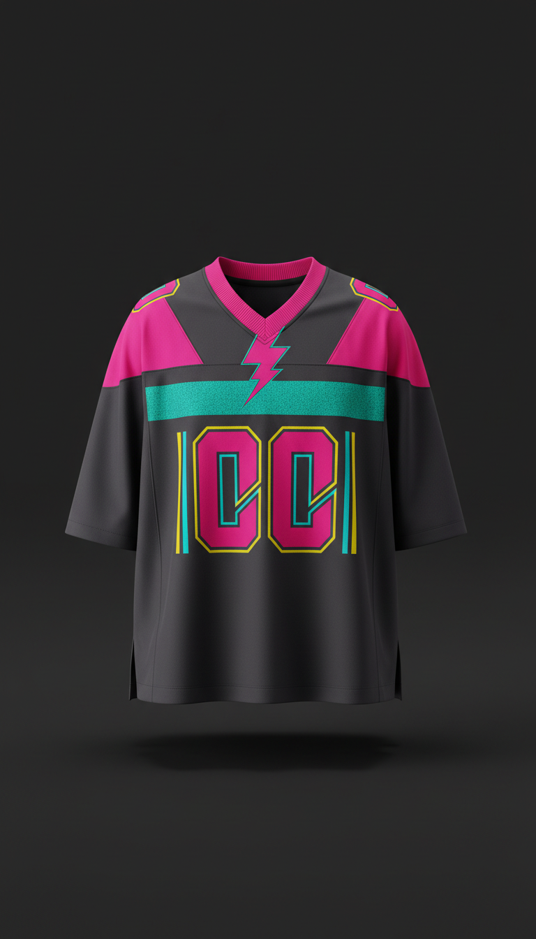 Oversized Football Jersey With Matte Finish