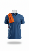 Performance football jersey in rivalry blue