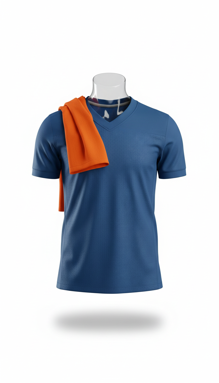 Performance football jersey in rivalry blue