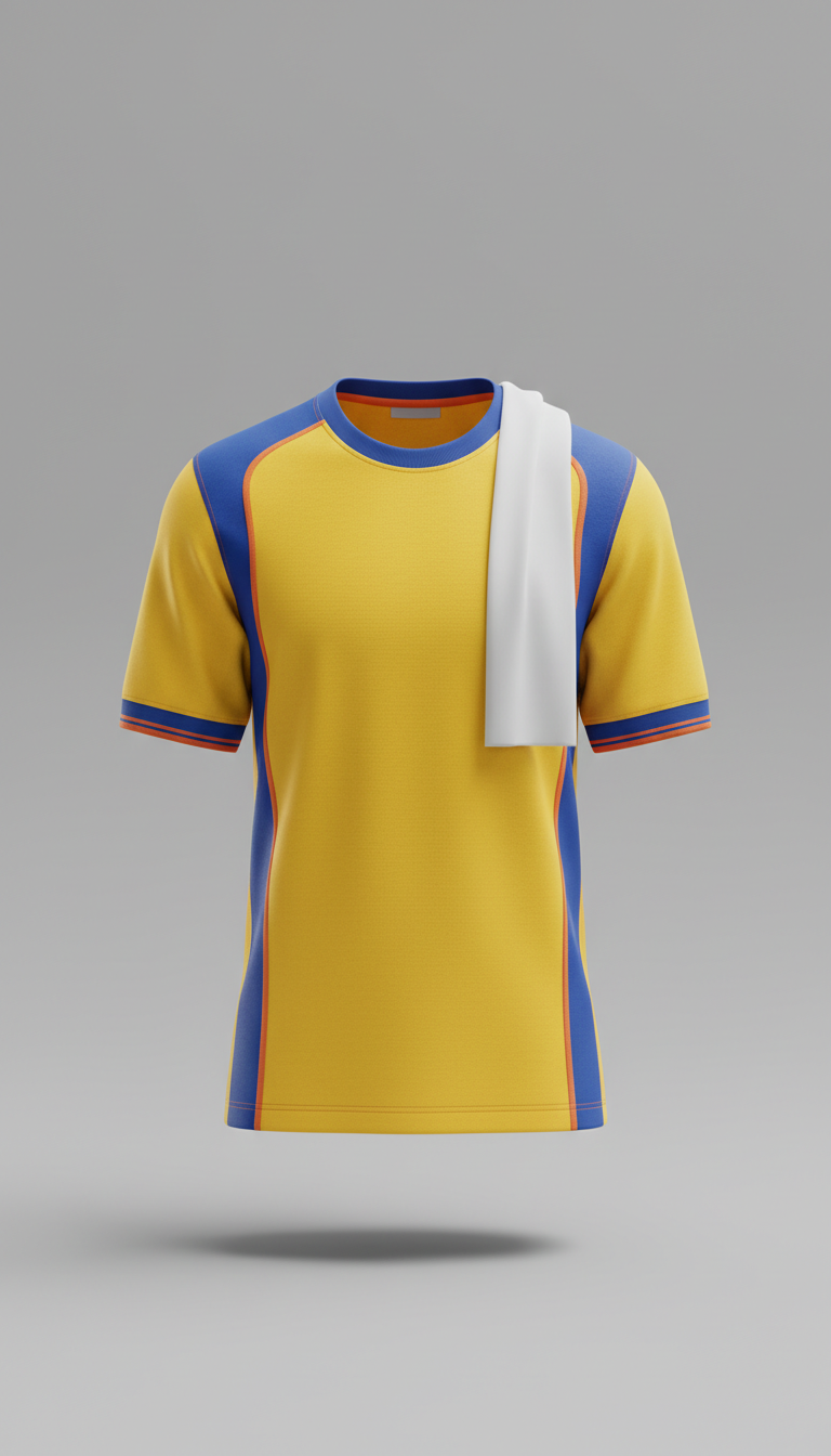 Contrast trim jersey in celebration yellow