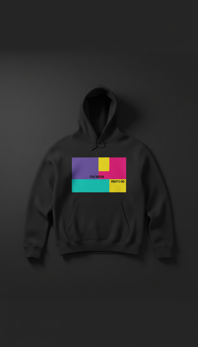 Statement Hoodie With Electric Graphic