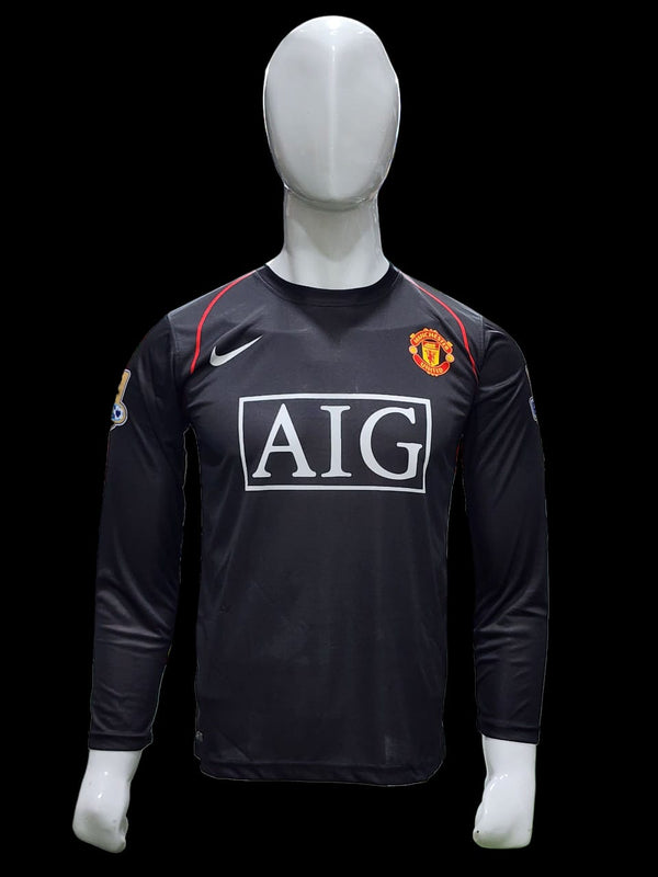Man United black retro full sleeves